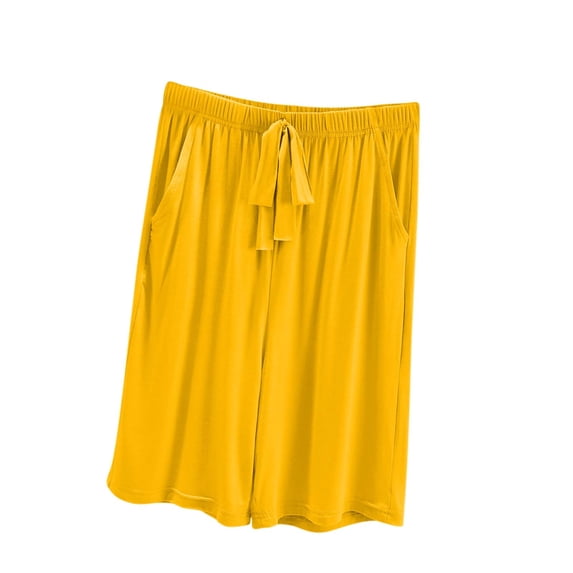 UAMVSH Women's Pajama Shorts Elastic Waist Lounge Sleep Shorts Soft Modal Wide Leg Shorts Comfy Pj Bottoms with Pockets