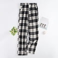 thumbnail image 1 of UAMVSH Women's Plaid Pajama Pants Fleece Warm Wide Leg Sleep Pants Fall Winter Casual Comfy Soft Elastic Waist Pj Bottoms with Pockets, 1 of 7
