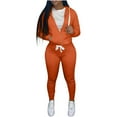 thumbnail image 1 of UAMVSH Women's Plus Size Two Piece Outfits Long Sleeve Zip Up Jacket Jogger Pants Sweatsuits Casual Slim Fit Fall Tracksuits, 1 of 6