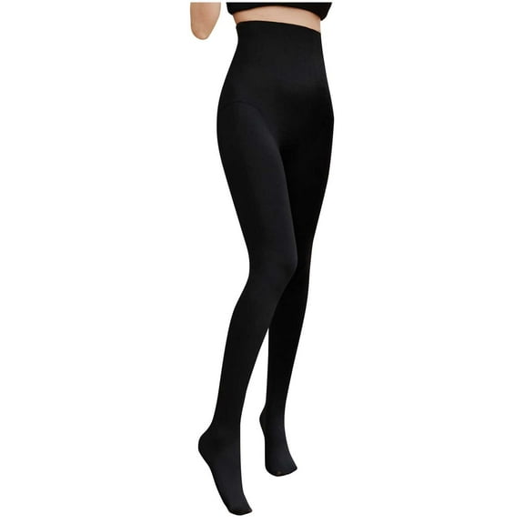 UAMVSH Women's Tights Fleece Lined Leggings Winter Warm High Waisted Pantyhose Compression Thermal Leggings