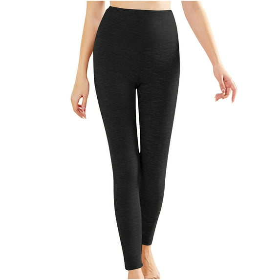 UAMVSH Women's Winter Lightweight Fleece Lining Underwear High Waist Thermal Bottoms Stretchy Base Layer Underwear Pant