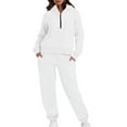 thumbnail image 1 of UAMVSH Womens 2 Piece Matching Lounge Sets Half Zip Hoodies and Sweatpants Tracksuit Sets Casual Long Sleeve Sweatsuit with Pockets, 1 of 7