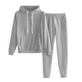 thumbnail image 1 of UAMVSH Womens 2 Piece Outfits Casual Fall Hoodie Sweatsuit Sets Oversized Long Sleeve Hooded Sweatshirts Baggy Sweatpants with Pockets(MediumGray), 1 of 5