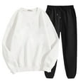thumbnail image 1 of UAMVSH Womens 2 Piece Outfits Sweatsuit Lounge Sets Soft Crewneck Sweatshirt Matching Jogger Pants Set Fall Winter Clothes, 1 of 5