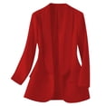 thumbnail image 1 of UAMVSH Womens Blazer Trendy Business Casual Long Sleeve Shawl Collar Open Front Cardigans with Pockets Work Office Dressy Suit Jackets(Small,Red), 1 of 7