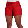thumbnail image 1 of UAMVSH Summer Shorts for Women Ladies Plus Size Cotton Linen Casual Shorts Classic Elastic Drawstring Shorts with Pockets, 1 of 6