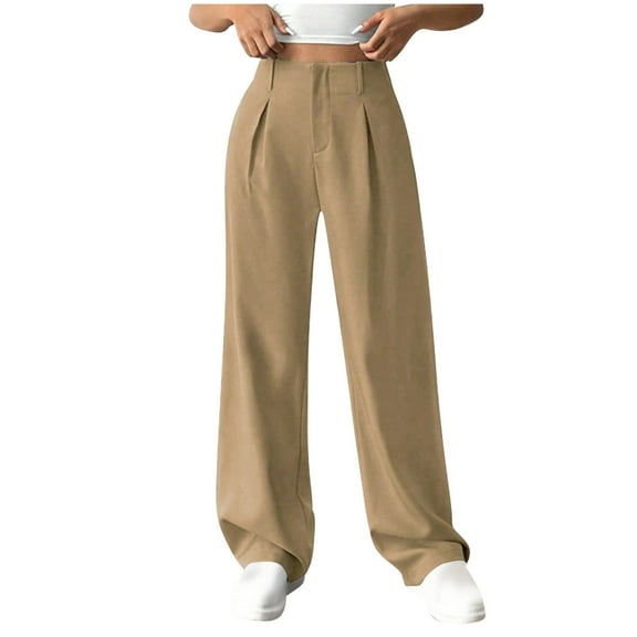 UAMVSH Womens Dress Pants Business Casual Office Work Pants Pleated Wide Leg High Waisted Slacks Fall Fashion Outfits