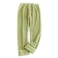 thumbnail image 1 of UAMVSH Womens Fuzzy Winter Cozy Pajama Solid Pajama Bottoms Warm Soft Fleece Sleepwear Comfy Loungewear, 1 of 7