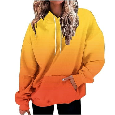 UAMVSH Womens Hoodies Fall Fashion 2024 Oversized Fleece Sweatshirts Long Sleeve Pullover with Pocket Loose Outfits