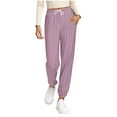 thumbnail image 1 of UAMVSH Womens Jogger Pajamas Pants Print Drawstring Lounge Pants Color Block Comfy Soft Elastic Waist Sleep Pants with Pockets, 1 of 6