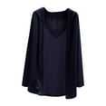 thumbnail image 1 of UAMVSH Womens Lightweight Casual Hoodie Cardigans Basic Open Front Cover Ups Long Sleeve Hoodie Dusters Summer Fall Clothes(3X-Large,Blue), 1 of 7