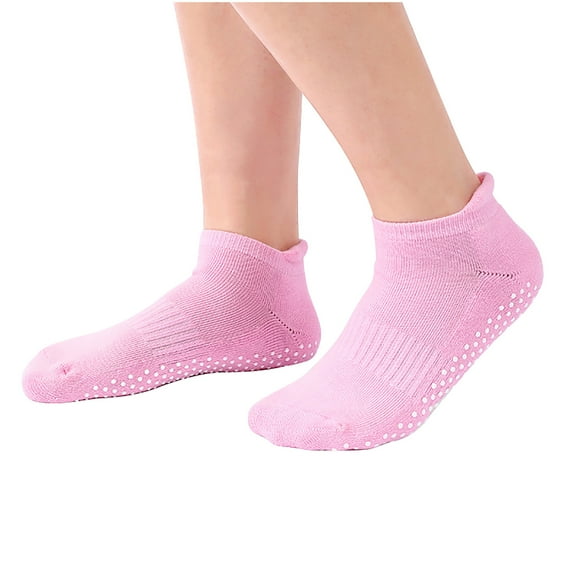UAMVSH Womens No Show Seamless Socks Non Slip Yoga Socks Stretchy Breathable Cotton Crew Socks