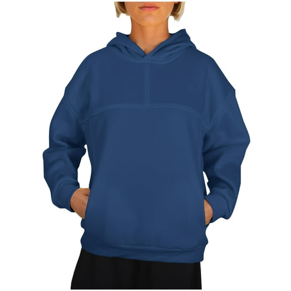 UAMVSH Womens Oversized Hoodies Drop Shoulder Casual Long Sleeve Pullover Fall Fashion Loose Fit Hooded Tops with Pockets Winter Clohtes