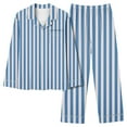 thumbnail image 1 of UAMVSH Womens Pajama Sets 2 Piece Outfits Long Sleeve Striped Sleepwear Button Down Shirts with Pants Set Soft Pj Loungewear, 1 of 7
