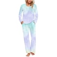 thumbnail image 1 of UAMVSH Womens Pajama Sets Trendy Spring Fall Long Sleeve Lounge Set Two Piece Soft Pjs Sleepwear, 1 of 6