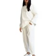thumbnail image 1 of UAMVSH Womens Plus Size 2 Piece Sweatsuits Oversized Long Sleeve Pullover Tops and Sweatpants Tracksuit Sets Casual Loose Fit Fall Outfits(XX-LargeWhite 1), 1 of 7