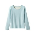 thumbnail image 1 of UAMVSH Womens Ribbed Knit Thermal Tops Long Sleeve Warm Fleece Lined Underwear Base Layer Top for Cold Weather, 1 of 6