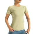 thumbnail image 1 of UAMVSH Womens Short Sleeve Athletic Shirts Slim Breathable Running Shirts Crew Neck Yoga Workout Tops, 1 of 6