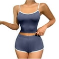 thumbnail image 1 of UAMVSH Womens Sleeveless Pajamas Set Sleepwear Soft Pj Sets Tank Top and Shorts 2 Piece Cami Shorts Set, 1 of 4