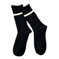 thumbnail image 1 of UAMVSH Womens Socks Ruffle Turn-Cuff Casual Crew Socks Breathable Knit Cotton Ankle Socks Mid Tube Socks, 1 of 3