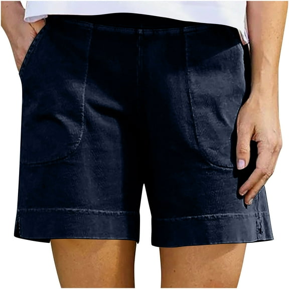 UAMVSH Womens Summer Shorts Trendy Casual Plus Size Wide Leg Shorts High Waist Bottoms Lightweight Shorts