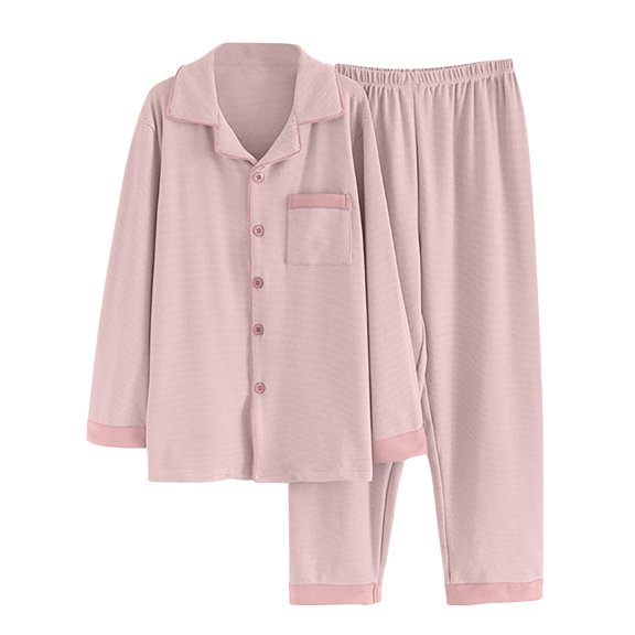 UAMVSH Womens Two Piece Pajama Sets Soft Button up Pajama Shirts Long Sleeve Shirt and Pajama Pants Lounge Sets