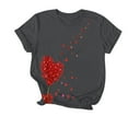 thumbnail image 1 of UAMVSH Womens Valentine Shirts Cute Heart Printed Tops Trendy Short Sleeves Round Neck Tops, 1 of 3
