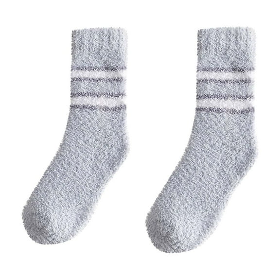 UAMVSH Womens Warm Fuzzy Socks Soft Cozy Slipper Socks for Winter Mid Tube Crew Socks Christmas Socks
