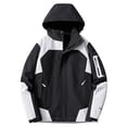 thumbnail image 1 of UAMVSH Womens Waterproof Jackets Plus Size Outdoor Walking Travel Active Hooded Raincoats Loose Fit Windbreaker Water Resistant Hoodie(X-Large,Black 1), 1 of 3