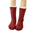thumbnail image 1 of UAMVSH Womens Winter Thick Slipper Socks with Non Slip Warm Fleece Fuzzy Socks for Christmas, 1 of 4