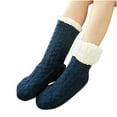 thumbnail image 1 of UAMVSH Womens Winter Thick Slipper Socks with Non Slip Warm Fleece Fuzzy Socks for Christmas, 1 of 4