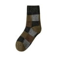 thumbnail image 1 of UAMVSH Womens Wool Socks Cozy Winter Warm Soft Plush Thick Crew Socks Plaid Wool Blend Slipper Socks, 1 of 3