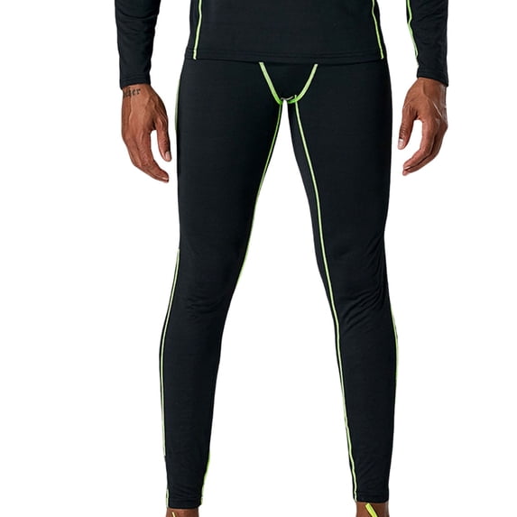 UAMVSH Yoga Leggings for Men Stretchy Slimming Fit Fleece Lined Pants Warm Sports Base Layering Tight Pants Warm Gym Athletic Pants(XX-Large,Green)