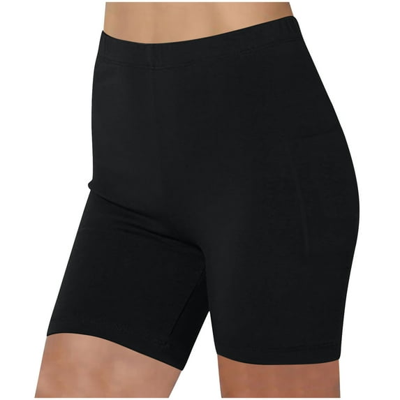 UAMVSH Yoga Shorts for Women Plus Size High Waist Stretchy Gym Workout Shorts with Pockets Lightweight Running Athletic Slip Biker Shorts