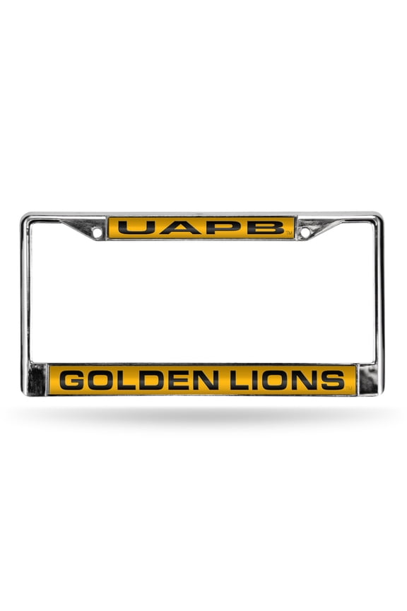 Arkansas Pine Bluff Golden Lions NCAA Chrome Metal Laser Cut License Plate Frame