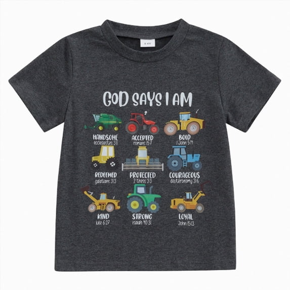 UAYOTSE 18M 4T-6T Summer Little Boys Cute Print T shirt Summer Short Clothes Lightweight Crew Neck,Sizes 4-5 Years