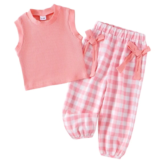 UAYOTSE 1T 2T 3T 4T 5T Toddler Baby Girl Summer Clothes Set Short Sleeve T-shirt Tops Floral Bottom Pants Little Kids Outfits 2Pcs,Sizes 4-5 Years