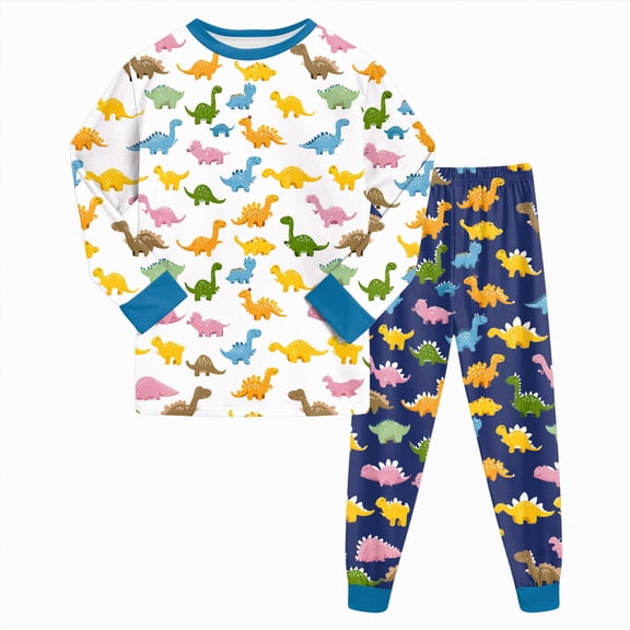 UAYOTSE 2 Piece Toddler Boys Girls' Spring Fleece Pajama Set Warm Fleece Matching Sleepwear Set Tops Pants Outfits Sleepwear,Sizes 2-3 Years