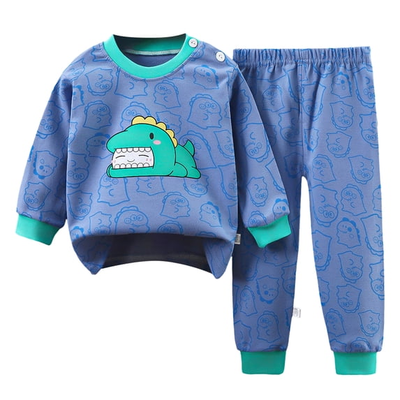 UAYOTSE 2 Piece Toddler Boys Girls' Winter Fleece Pajama Set Warm Fleece Matching Sleepwear Set Tops+Pants Outfits Sleepwear,Sizes 6-12 Months