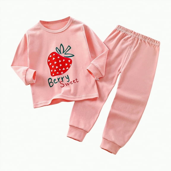 UAYOTSE 2Pcs Toddler Baby Boy Girl Sweatshirt Tops Pants Set Long Sleeve Sweatsuit Fall Winter Outfits(3-6 Months,B486-Red)