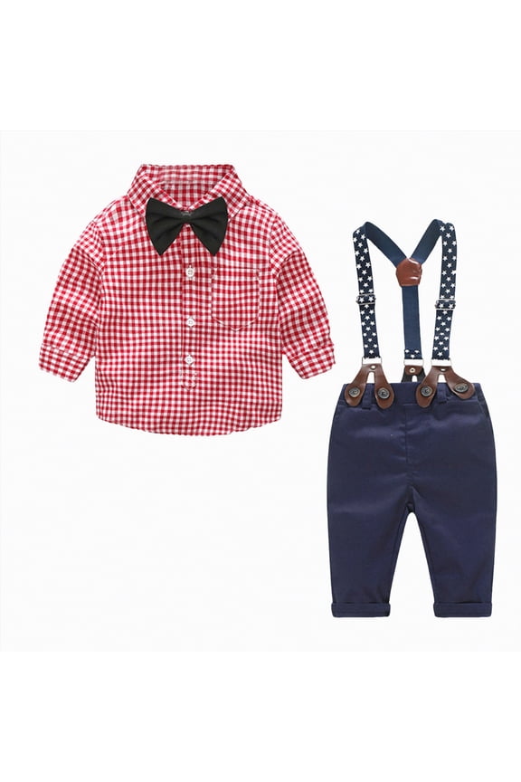 2Pcs Toddler Baby Boy Sweatshirt Clothes Long Sleeve Pullover Sweatshirt Top Jogger Pants Fall Outfits(18-24 Months,B79-Red)