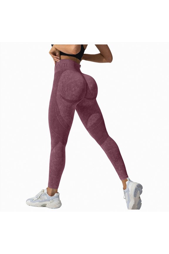 3D Compression Leggings Cellulite Leggings Women High Waist Seamless Push Up Opaque Sport Pants for Yoga and Fitness(Style9-Wine,M)
