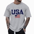 thumbnail image 1 of UAYOTSE 4th of July Mens T Shirts Independence Day American Flag Print Patriotic Tops Summer Short Sleeve Gym Workout Tees,Sizes 3XL, 1 of 5