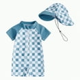 thumbnail image 1 of UAYOTSE 70 110 Kids Cap + Short Sleeve Check Stylish and Cute Kids Swimsuit,Sizes 1-2 Years, 1 of 7