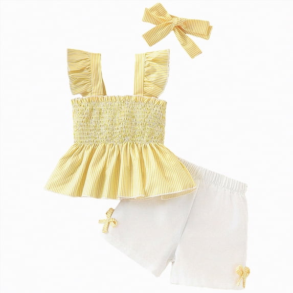 UAYOTSE 9 Month Baby Girl Clothes Summer Baby Girl Clothes Toddler Summer Clothes Outfits Top Shirt Cute Shorts Set,Sizes 3-4 Years
