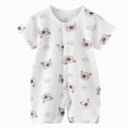 thumbnail image 1 of UAYOTSE Baby 6M 12M 18M Boy Short Romper Summer Collared Shirt Jumpsuit Infant Cotton One-Piece,Sizes 18-24 Months, 1 of 4