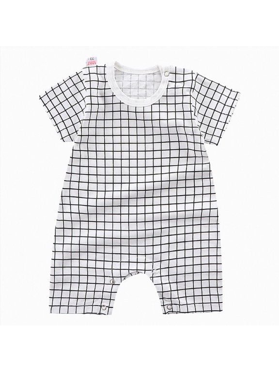 Baby Boy 0-24M Short Sleeve Romper Simple Solid One Piece Bodysuit Summer Outfit,Sizes 6-12 Months
