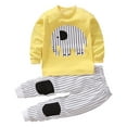 thumbnail image 1 of UAYOTSE Baby Boy Clothes Long Sleeve Sweatshirt Tops Pants Set Toddler Cowboy Fall Winter Outfit,Sizes 3-4 Years, 1 of 5