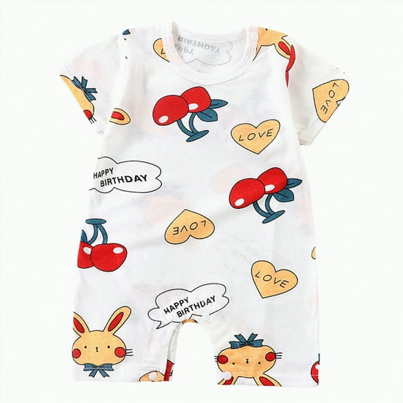 UAYOTSE Baby Boy Clothes Summer Infant Boy Outfits Dinosaur Short Sleeve Zipper Rompers Jumpsuits Bodysuit,Sizes 6-12 Months