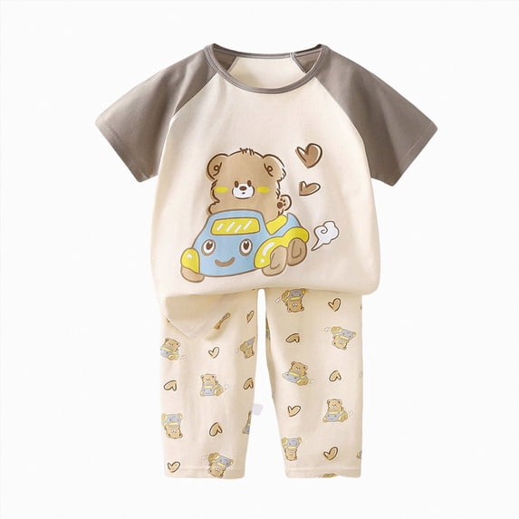 UAYOTSE Baby Boy Outfits 12-18 Months Clothes Short Sleeve T-Shirt Tee Tops Joggers Casual Elastic Shorts 2Pcs for 18-24 Months Children's Day Gift 2PCS Set,Sizes 3-4 Years